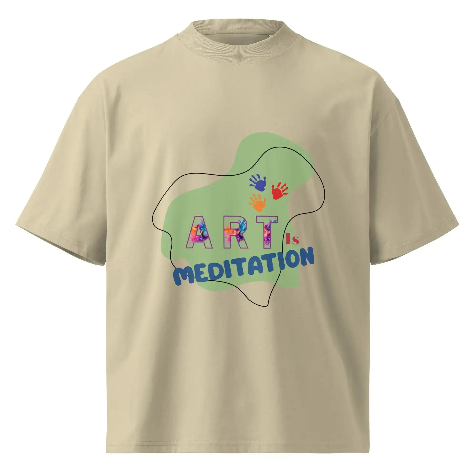 Art Is Meditation | Eco-Friendly | Oversized T-shirt | TeeandTurtle | Sustainable