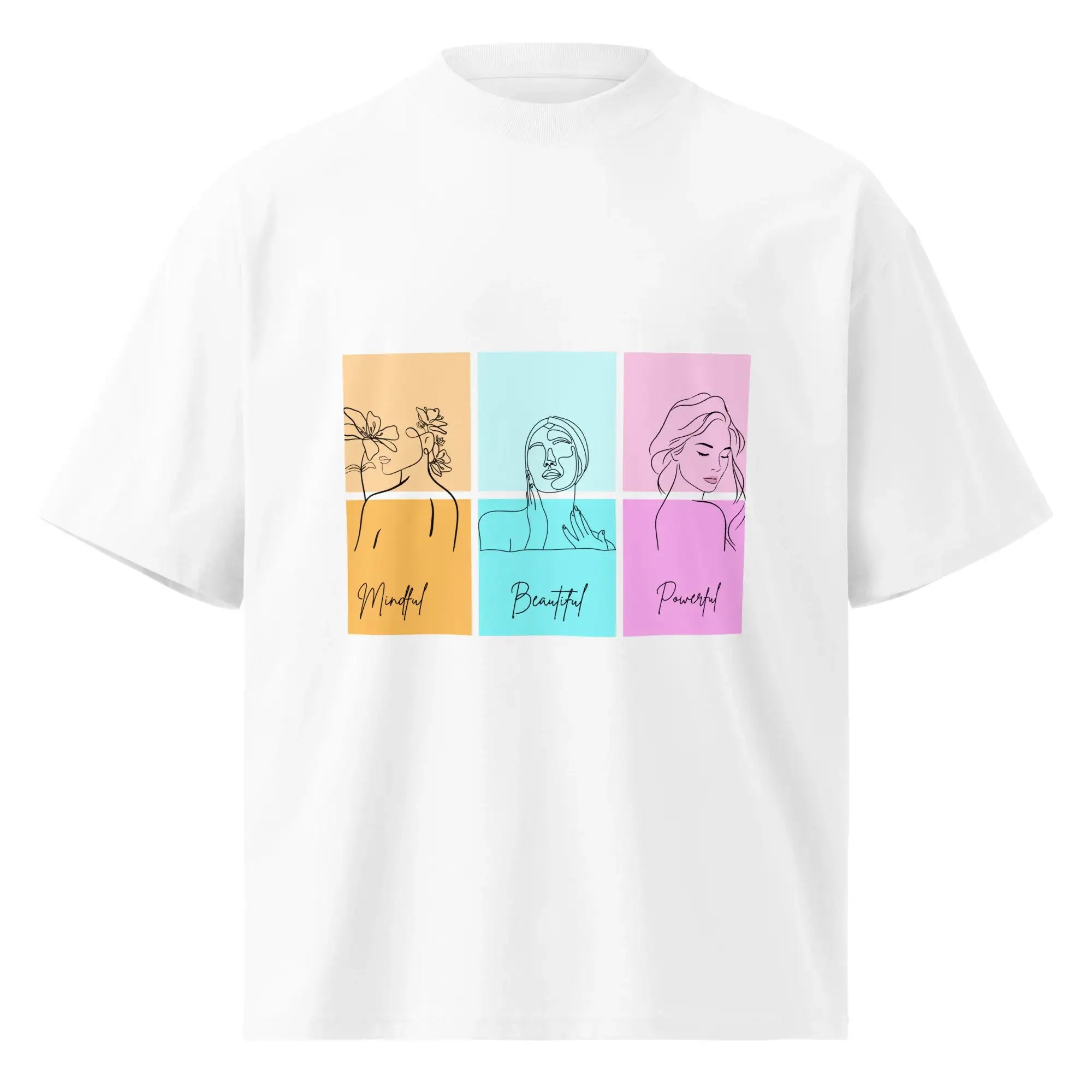 Mindful Beautiful Powerful | Eco-Friendly | Oversized T-shirt | TeeandTurtle | Sustainable