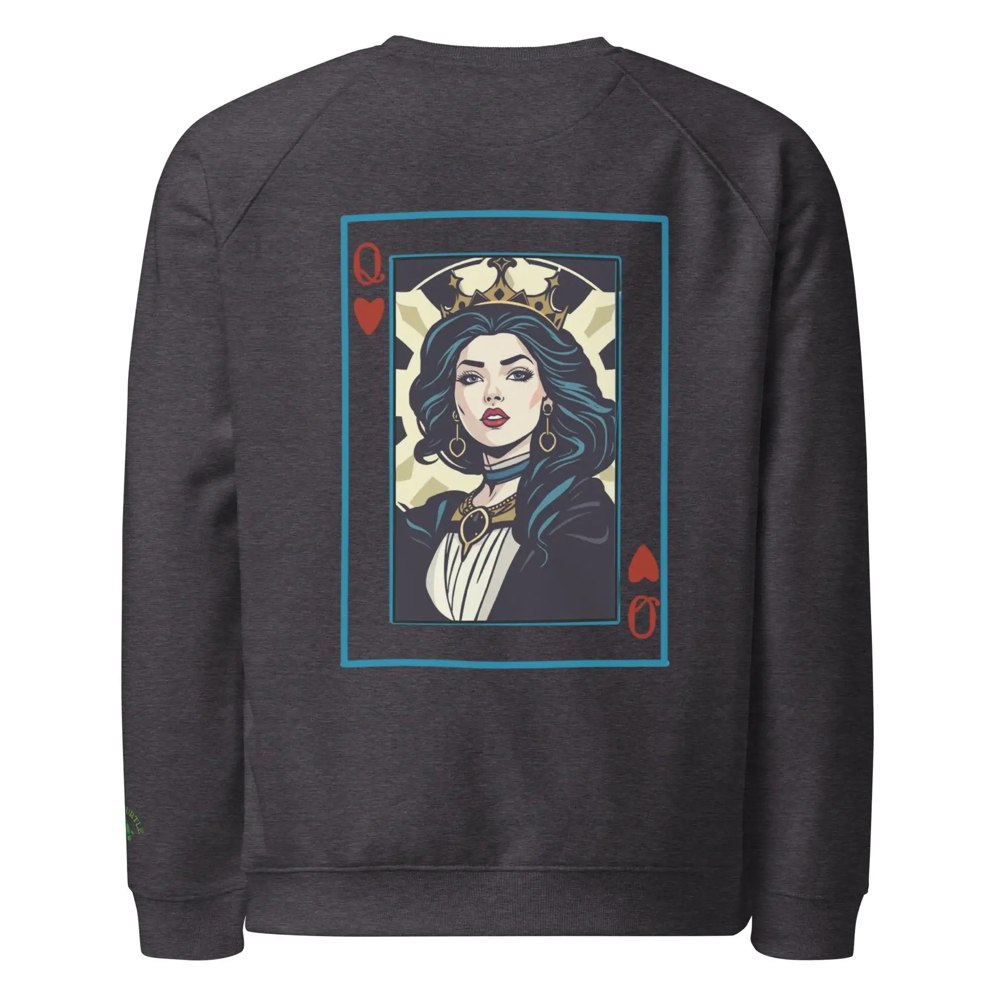 Queen Of Cards | Eco-Friendly | Embroidered Sweatshirt | TeeandTurtle | Sustainable